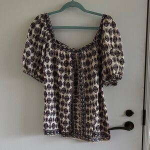 Max studio puff sleeve top boho spring summer